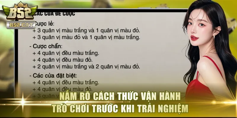 Nắm rõ cách thức vận hành trò chơi trước khi trải nghiệm